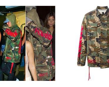 STYLE : Justin Bieber with a camo jacket