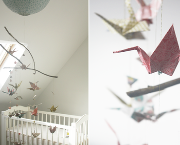 Mobile origami pour le baby