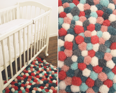 Diy Tapis pompons