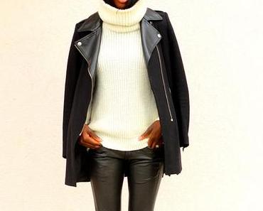Manteau col motard