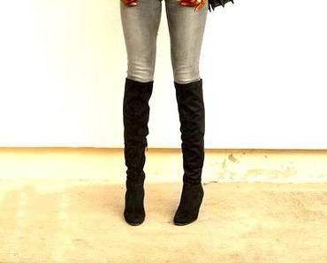 Les cuissardes en daim - Over the knee boots