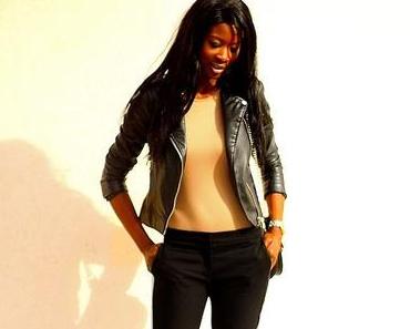 Look basique chic et rock