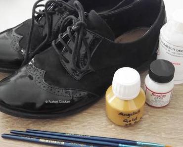 {DIY Chaussures} Derbies dorés