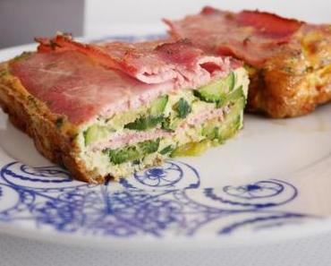 Flan de courgettes et jambon sans lactose