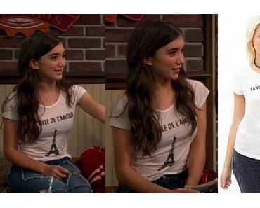 GIRL MEETS THE WORLD : Riley with an Eiffel Tower print t-shirt in s2ep27