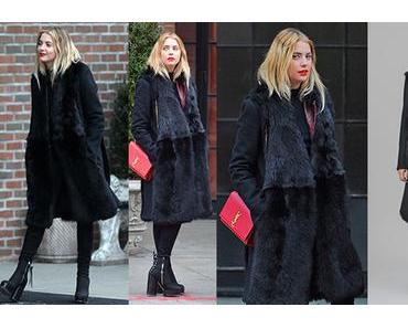 STYLE : Ashley Benson, pochette YSL sur manteau Kimora Lee Simmons