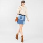 5 TENDANCES MODE PRINTEMPS – ETE 2016 JUPE DENIM PATCHWORK