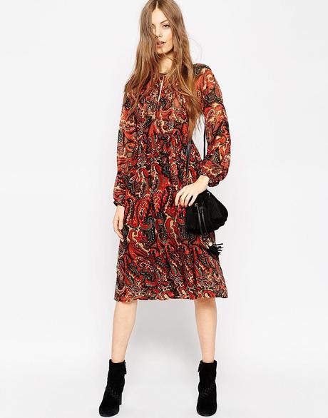 5 TENDANCES MODE PRINTEMPS – ETE 2016 ROBE MI LONGUE A IMPRIME FOLK