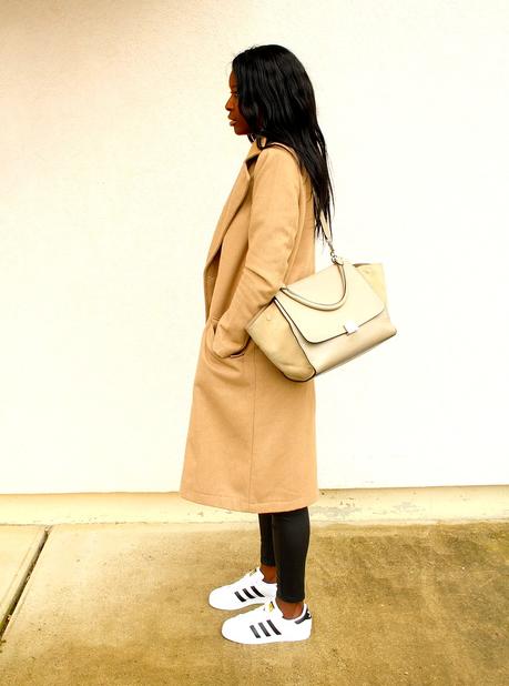 Celine trapeze Manteau camel Adidas Superstar StylesbyAssitan