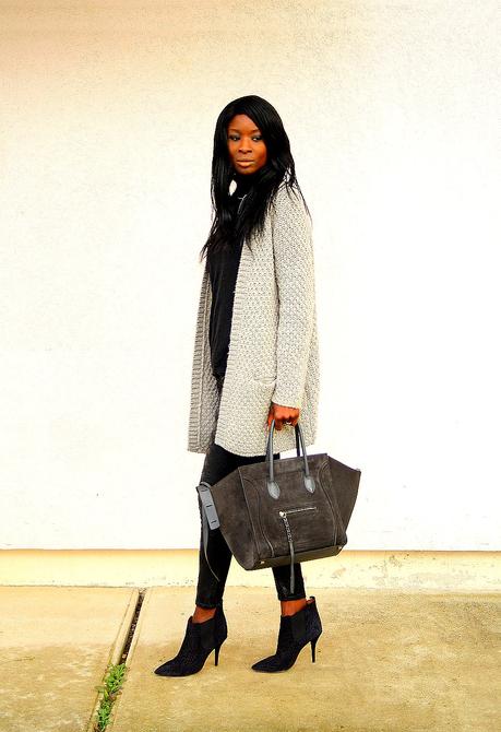 style blog celine phantom bag suede cardigan pimkie isabel marant boots 