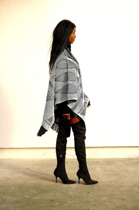 Blog mode cape poncho cuissardes jupe cuir