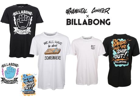 ornemental conifer et billabong collection tshirt homme