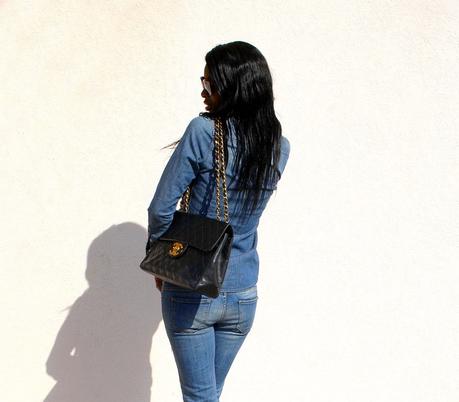 tenue-jeans-vintage-chanel-maxi-jumbo-blog-mode