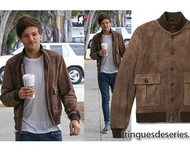ONE DIRECTION : Louis Tomlinson in a Valstar bomber jacket