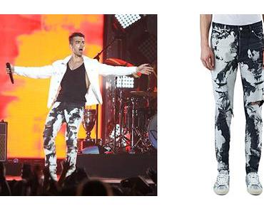 STYLE : White denim jacket and destroyed jeans for Joe Jonas