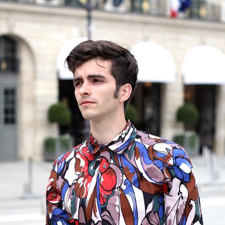 BLOG-MODE-HOMME-VOYAGE-STYLE_chemise-marni-popart-williamL1985-churchs-mocassins-cuir-vert-grainé-multicolore-preppy-vendôme-paris-luxe - 7