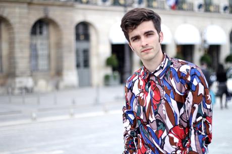 BLOG-MODE-HOMME-VOYAGE-STYLE_chemise-marni-popart-williamL1985-churchs-mocassins-cuir-vert-grainé-multicolore-preppy-vendôme-paris-luxe - 7