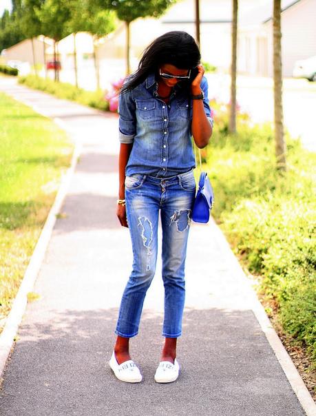 espadrilles-kenzo-mini-sac-furla-jeansdechire-zara-chemise-jeans-hm-larsson-jennings-montre-blog-mode