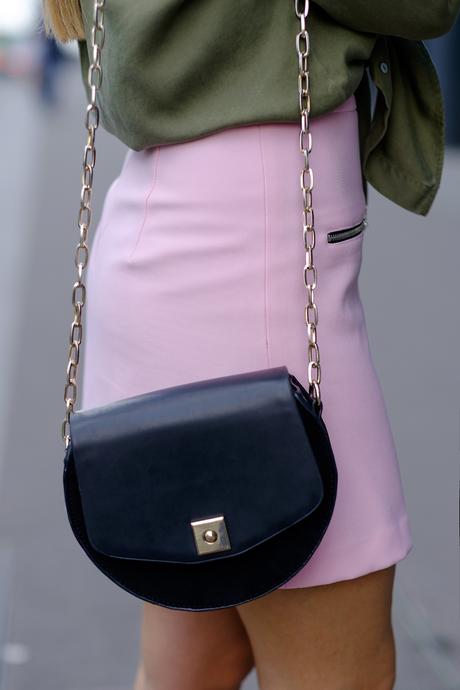 detail sac demi cerle zara noir cuir