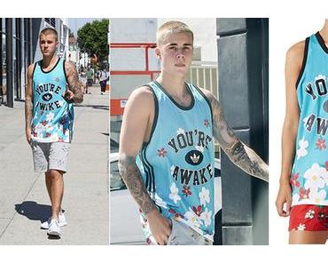 STYLE : Justin Bieber with an Adidas x Pharrell Williams Daisy Tank Top