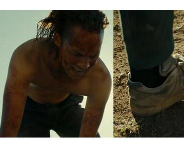 FEAR THE WALKING DEAD : Nick, shirtless, dirty but with his faithful New Balance sneakers