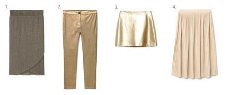 shopping jupe plissées métallisées slim or mini jupe gold argent