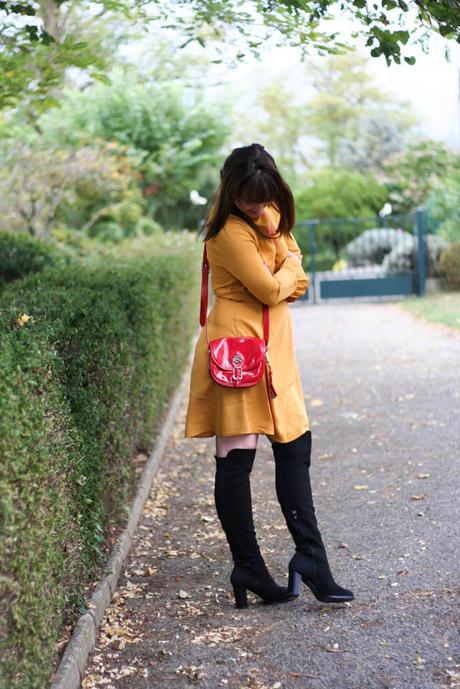 look-robe-moutarde-mademoiselle-R-la-redoute-blog-mode-blogueuse-mode