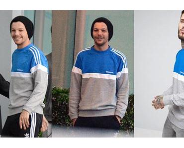 STYLE : Louis Tomlinson wearing an ADIDAS crew neck sweater