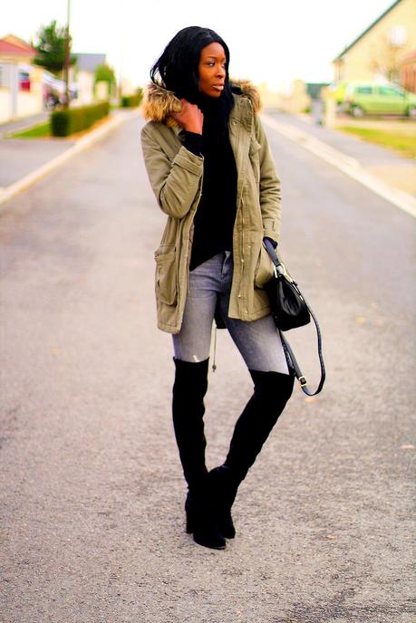 parka-kaki-col-fourrure-cuissardes-blogger-style