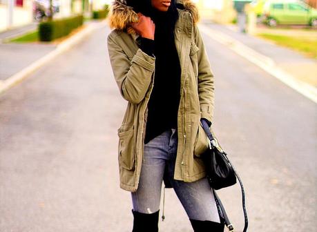 parka-kaki-col-fourrure-asos-topshop