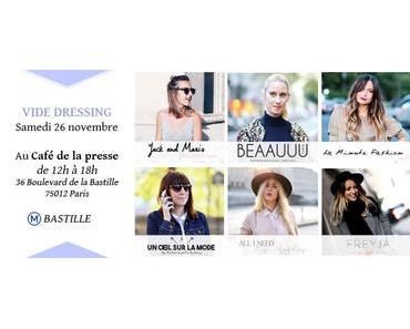Vide Dressing samedi 26 novembre @ Café de la Presse !