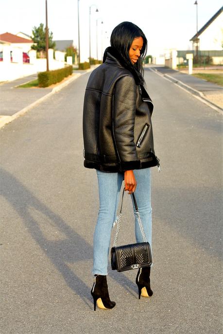 Le blouson en peau de mouton retournée Acne-like