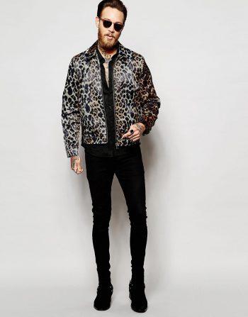 STYLE : Joe Jonas wearing a leopard print jacket