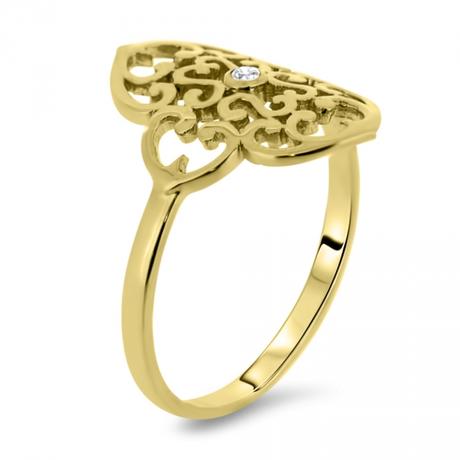 Trèfle---Bague-vermeil-jaune-et-diamant