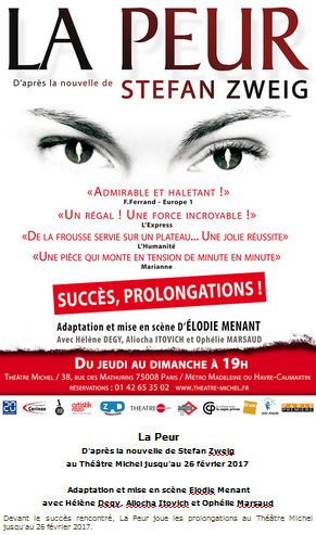 [LOISIRS] Découvrez la pièce à suspens : La Peur de Stephan Zweig