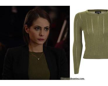 ARROW : Thea Queen wearing a Pointelle Stitch Rib Crop Top  in s5ep15