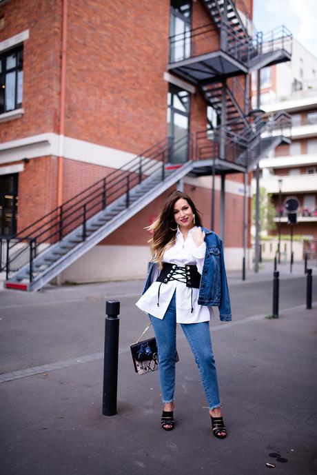 Corset, jean et chemise