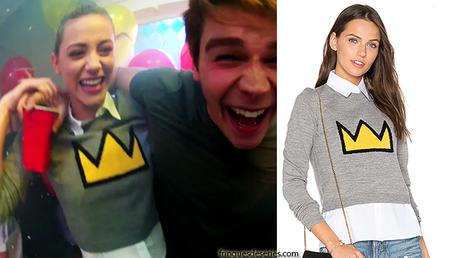RIVERDALE : Betty Cooper with a crown print sweater in s1ep10