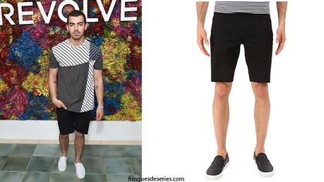 COACHELLA 2017 : Joe Jonas in J Brand shorts and Loewe t-shirt