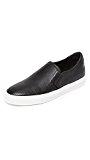Uri Minkoff Men's Canal Perforated Leather Slip Ons, Black, 8 D(M) US