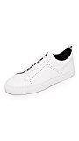 Uri Minkoff Men's Soprano Leather Sneakers, White, 8.5 D(M) US