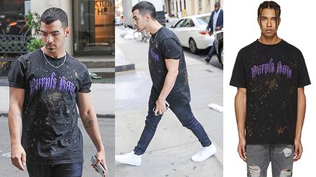 STYLE : Joe Jonas in NY with a Palm Angels tee