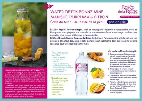 [FOODISM] C’EST CADEAU !  La Water detox bonne mine ROSEE DE LA REINE (A télécharger)