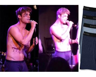 SEXY : the hot Garrett Clayton performing with the Skivvies …in undies