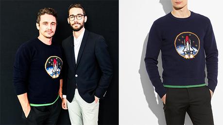 STYLE : James Franco with a Coach rocket print sweater