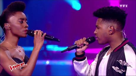 THE VOICE  : Lisandro Cuxi dans un superbe bomber pour son duo avec Ann-Shirley