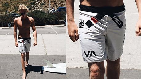 SPORT : Cody Simpson wearing  RVCA shorts