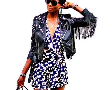 Fringe leather jacket