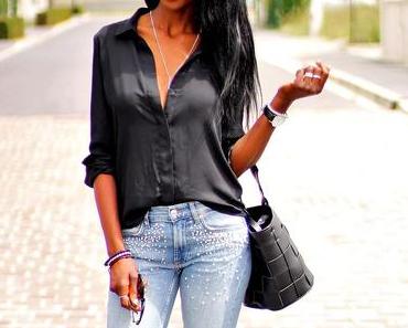Le jeans à perles