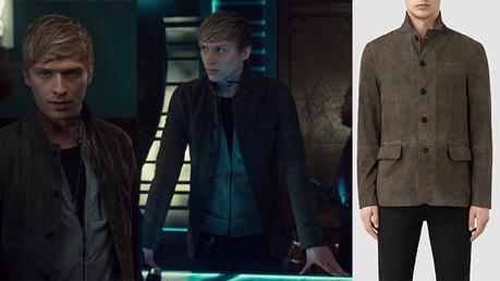 SHADOWHUNTERS : Sebastian with an All Saints suede blazer in s2ep18